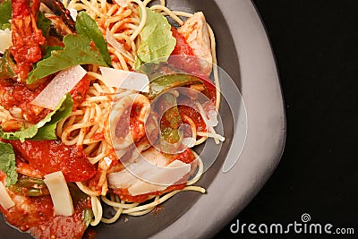 Pasta frutti di mare Stock Photo