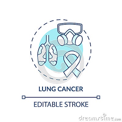 Lung cancer concept icon Vector Illustration