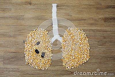 Lung cancer smoking concept Stock Photo
