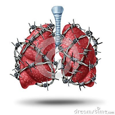 Lung Pain Stock Photo