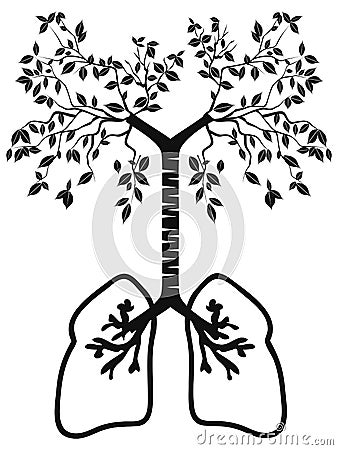 The lung tree Vector Illustration