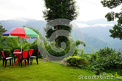 Lungchok, Mountain Offbeat Village for Vacation at East Sikkim Stock Photo
