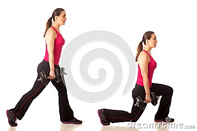 Lunge Exercise Stock Photo