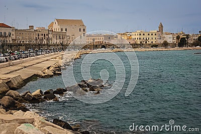 Lungomare Imperatore Augusto. Bari. Apulia or Puglia. Italy Stock Photo