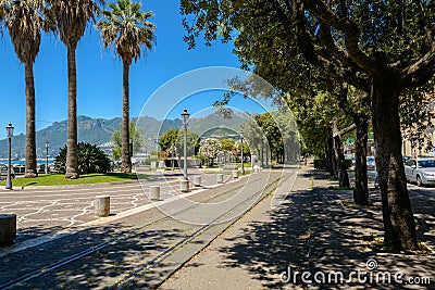 Lungomare Trieste, Salerno. Editorial Stock Photo