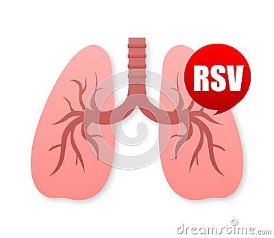Lungs flat style. Vector illustration icon. Isolated vector illustration.Medical icon. Vector Illustration