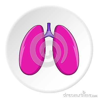 Lungs icon, cartoon style Vector Illustration