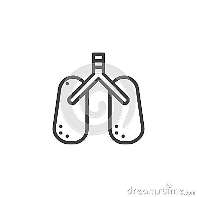 Lungs line icon Vector Illustration