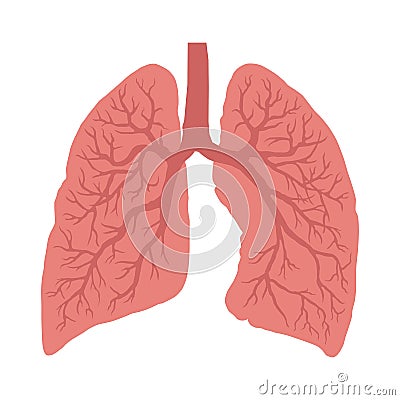 Lungs symbol. Breathing. Lunge exercise. Vector Illustration