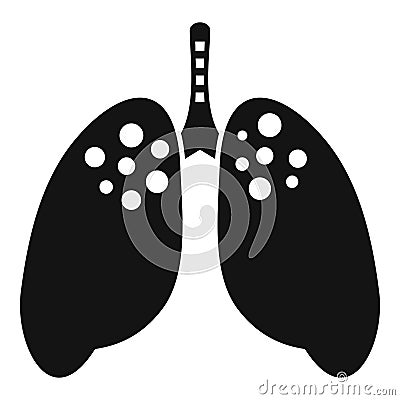 Lungs transplant icon simple vector. Anatomy human organ Vector Illustration