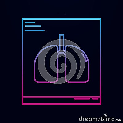 Lungs x-ray nolan icon. Simple thin line, outline of medecine icons for ui and ux, website or mobile application Stock Photo