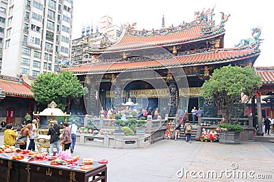 Taiwan : Lungshan Temple Editorial Stock Photo