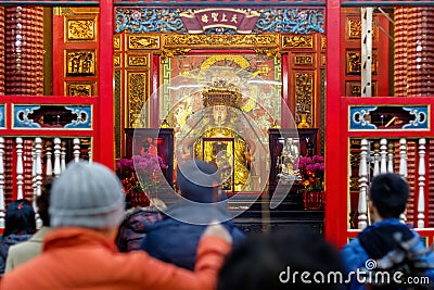 Lungshan Temple of Manka in Taiwan Editorial Stock Photo