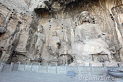 Luoyang The Buddha of Longmen Grottoes Stock Photo