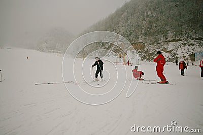 Luoyang Funiu Mountain Ski Resort Editorial Stock Photo