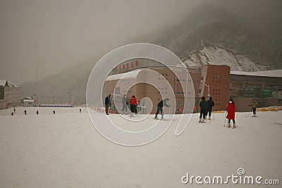 Luoyang Funiu Mountain Ski Resort Editorial Stock Photo