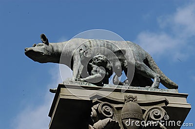 Lupa romana, statua, Siena, Italia Stock Photo