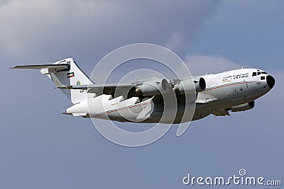 Luqa, 6 August 2015: C-17A on take off. Editorial Stock Photo