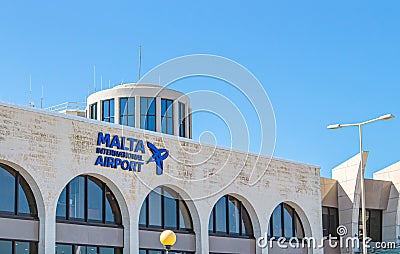 Luqa, Malta, Malta: 22FEB2023: Malta International Airport main building. Editorial Stock Photo