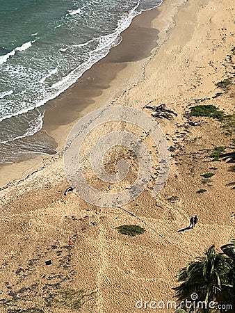 Luquillo Beach, Island of Puerto Rico, Vertical View Stock Photo