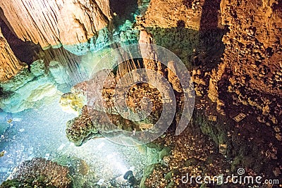 The mesmerizing natural wonder of Luray Caverns Stock Photo