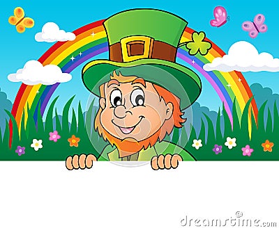 Lurking leprechaun topic image 2 Vector Illustration