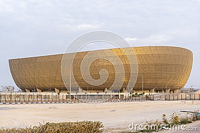 Lusail Iconic Stadium or Lusail Stadium is a football stadium in Lusail, Qatar. Editorial Stock Photo