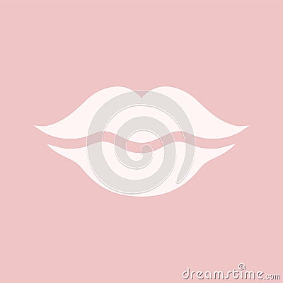 Luscious full lips graphic illustration Vector Illustration