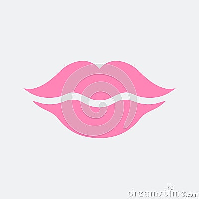 Luscious full lips graphic illustration Vector Illustration