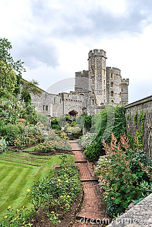 Garden at Windsor Castle - London Stock Photo