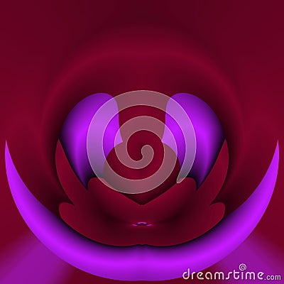 Lush lotus and crescent Stock Photo