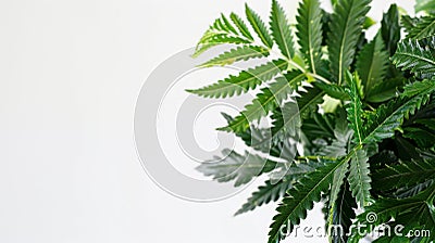 Lush Potted Plant With Green Leaves Stock Photo