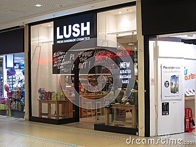 Lush store front. Editorial Stock Photo