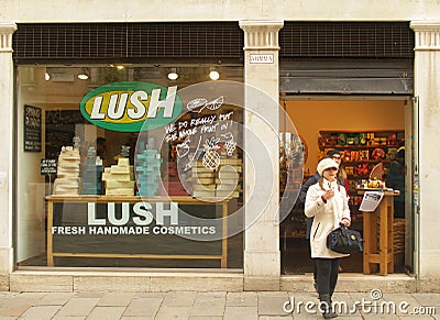 Lush store Editorial Stock Photo