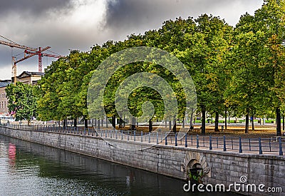 Lustgarten square, in front of the Berlin Cathedral. Stock Photo