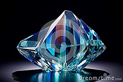 Lustrous Quartz crystal glossy. Generate Ai Stock Photo