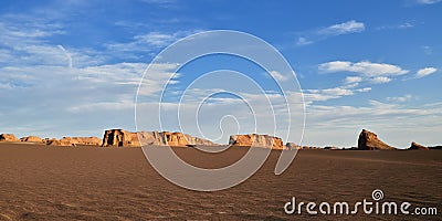 The Lut Desert locate near Kerman, Iran Stock Photo