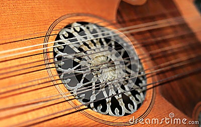 Lute strings Stock Photo