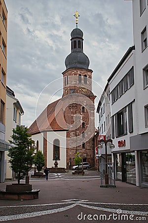 Lutherkirche, Lucther Church Parish, in Pirmasens Editorial Stock Photo