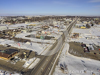 Luverne in South West Minnesota during Winter Editorial Stock Photo