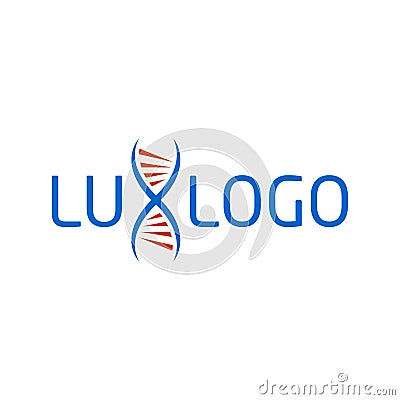 Lux DNA company logo vector template. Vector Illustration