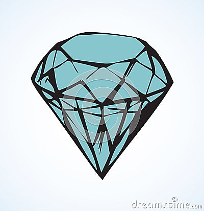 Diamond. Vector sketch Vector Illustration