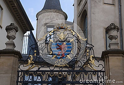 Luxembourg City crest Stock Photo