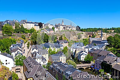 Luxembourg City Panorama Stock Photo