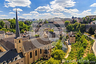 Luxembourg City skyline Stock Photo