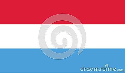 Luxembourg flag image Vector Illustration