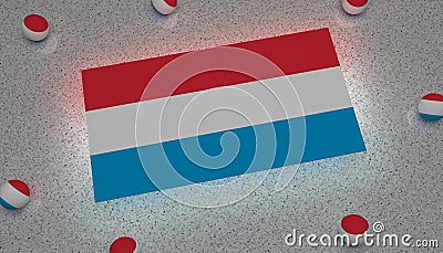 Luxembourg Flag red white blue europe Stock Photo