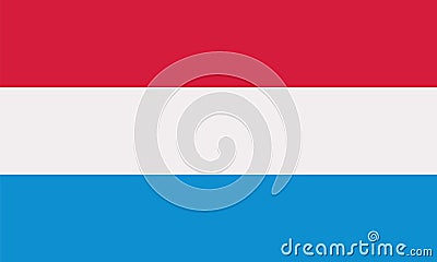 Luxembourg flag vector Vector Illustration