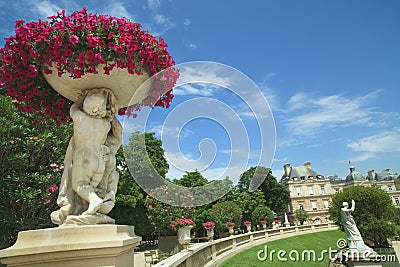 Luxembourg Gardens in Paris Stock Photo