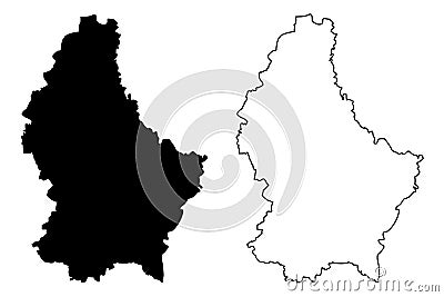 Luxemburg map vector Vector Illustration